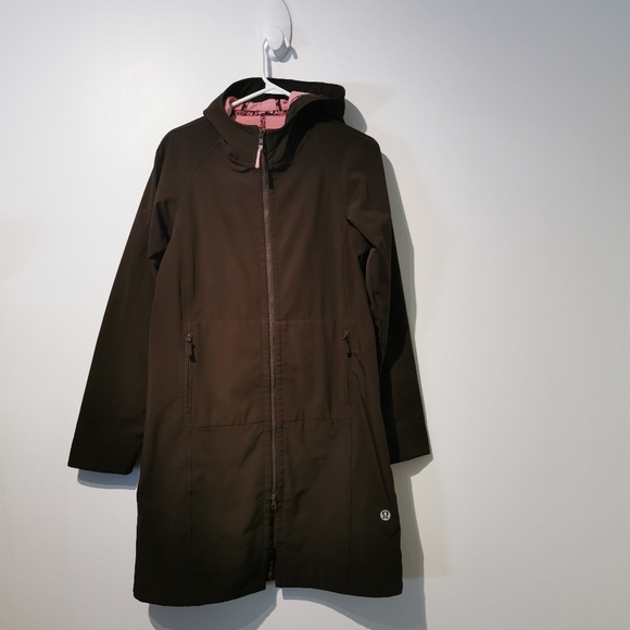 Lululemon s6 apres yoga brown pink long jacket - Picture 2 of 13